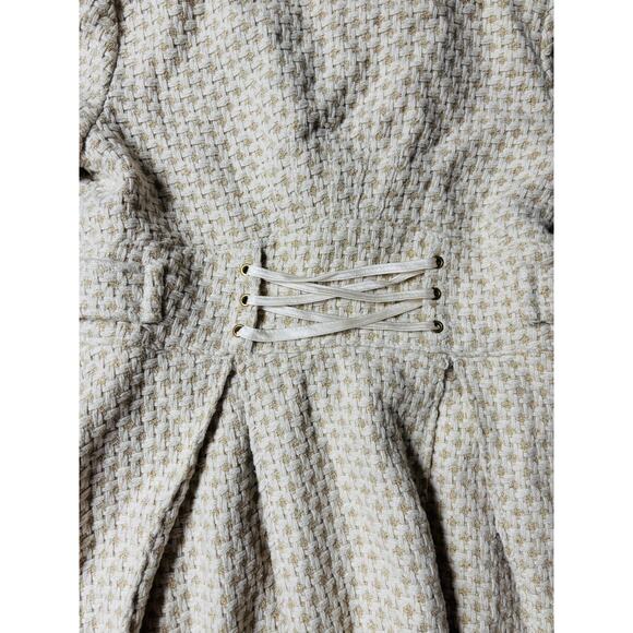 Gorgeous XOXO Gold and Cream Tweed Jacket sz S EUC - Picture 5 of 6